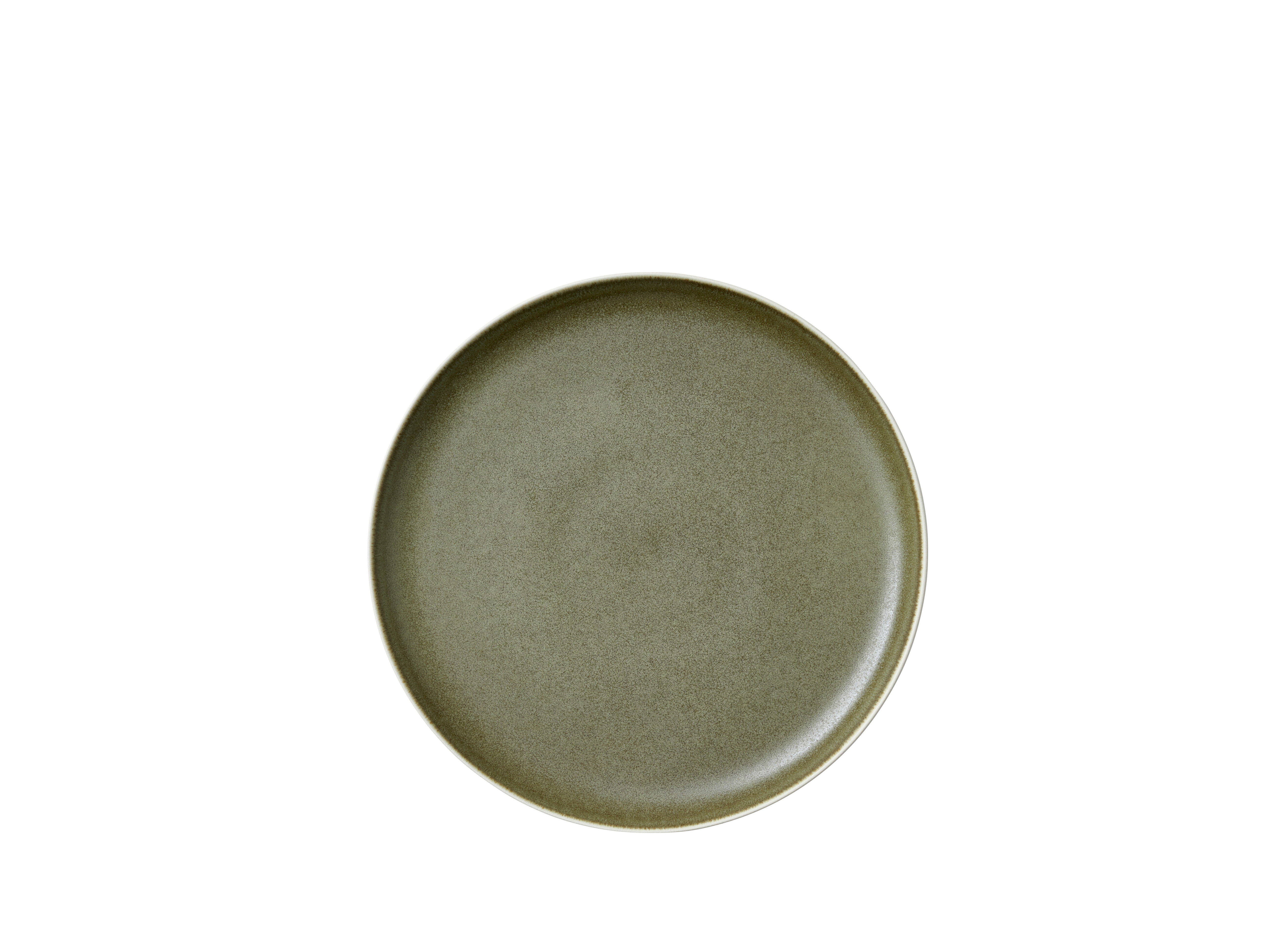 Lunchteller North 21cm Matte white/Matte moss Steinzeug