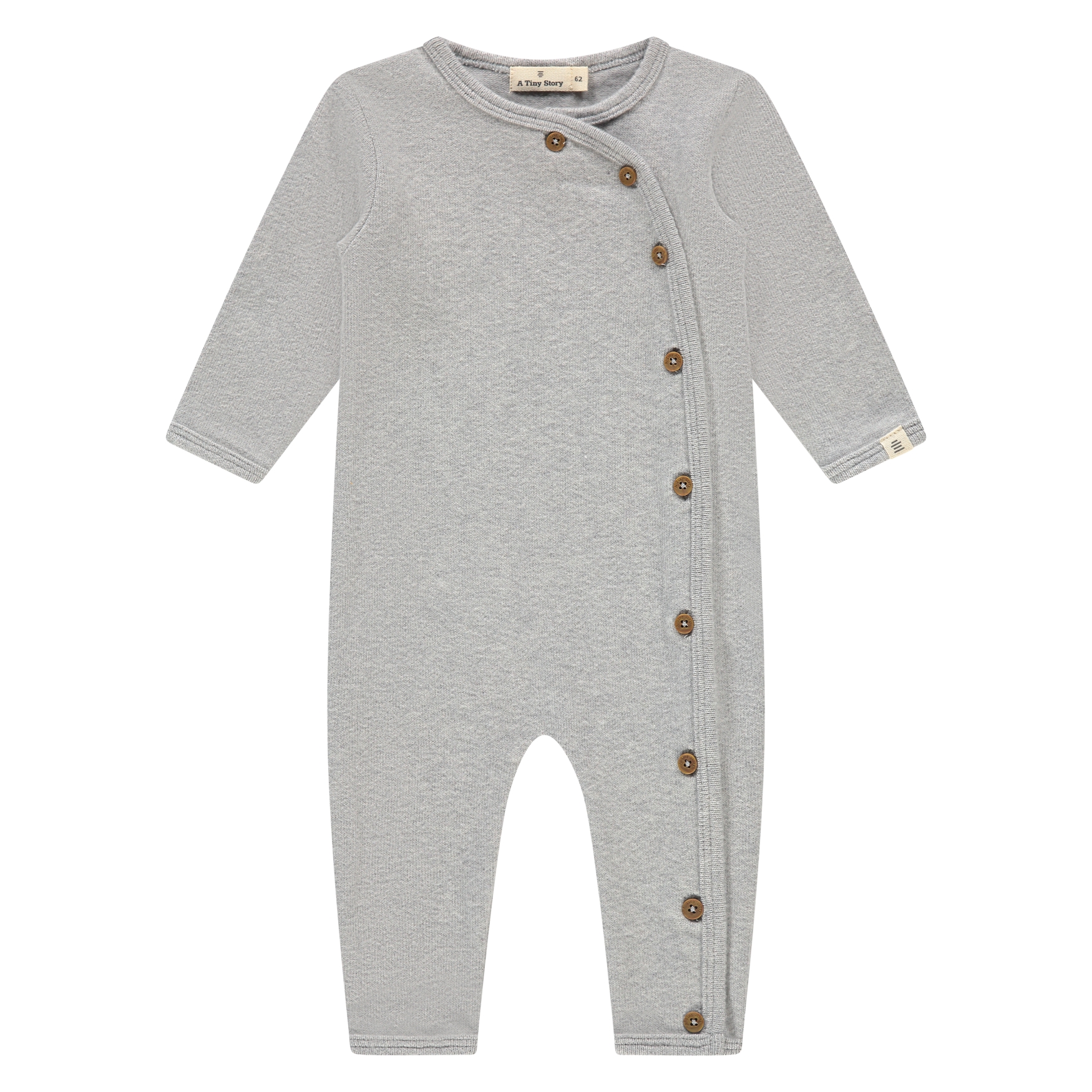 Tutina per neonato A Tiny Story grigio cotone modal spandex