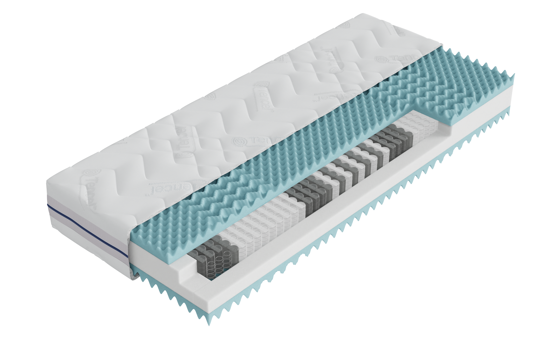 Materasso Cautela TFK26 con nucleo a molle insacchettate bianche