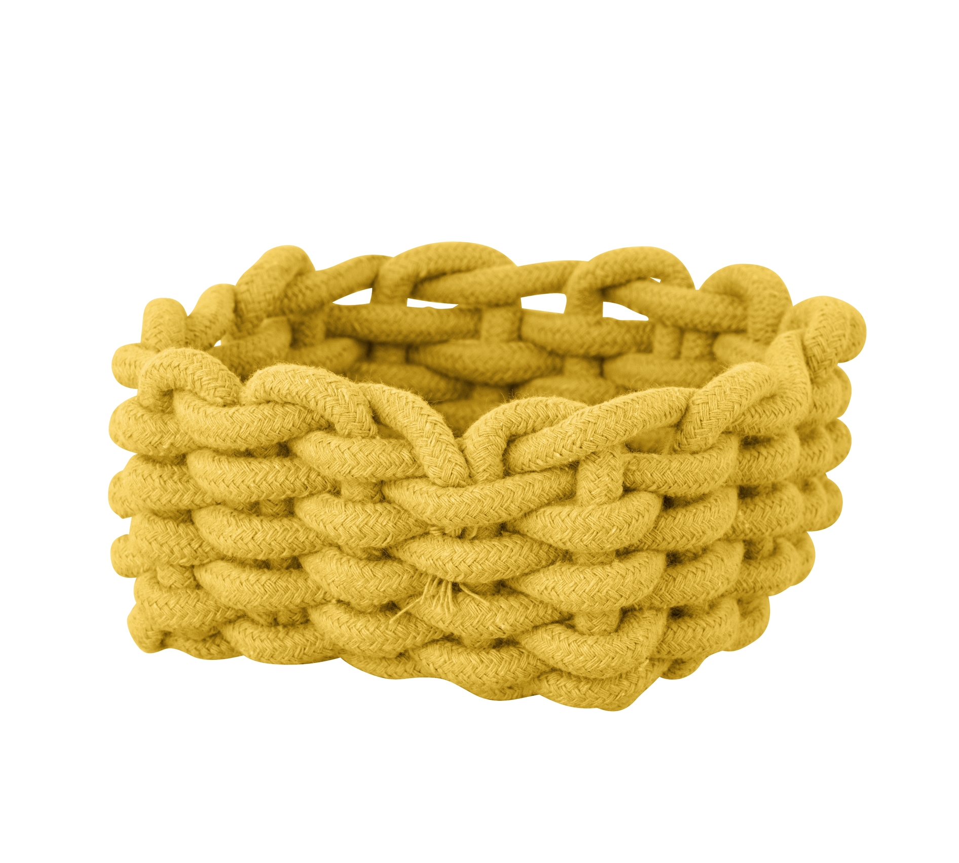 Cestino da bagno Melara in cotone giallo