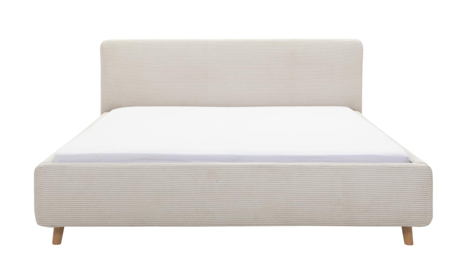 Polsterbett Mattis beige Stoff