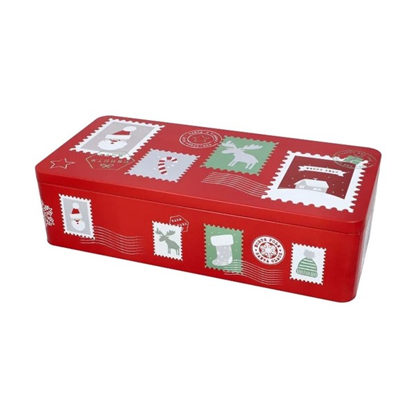 Gebäckdose XXL Dear Santa rot Weißblech