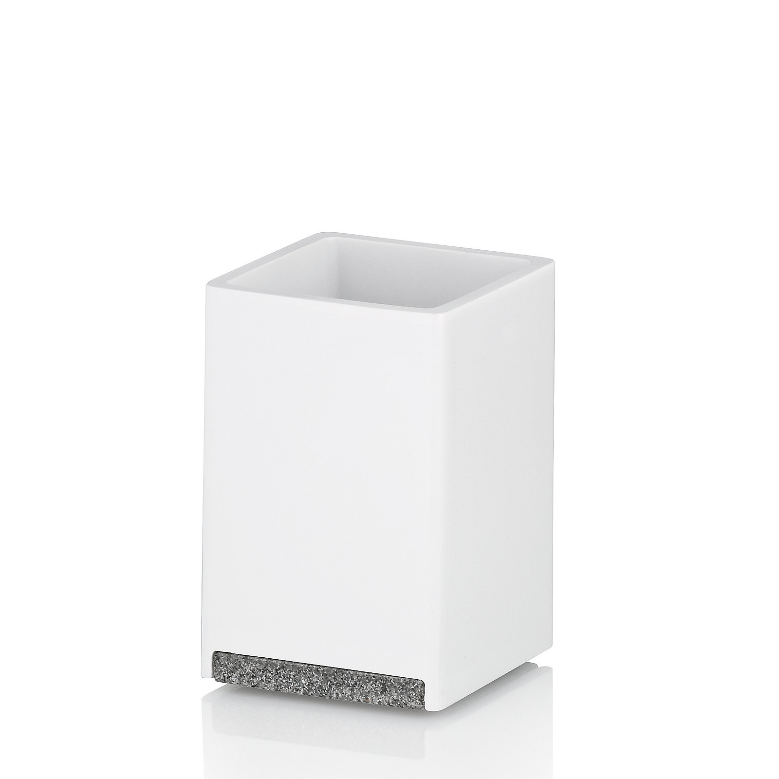 Becher Cube weiß Polyresin