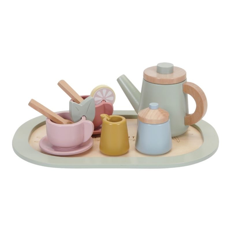 Kinder-Teeservice mehrfarbig Holz