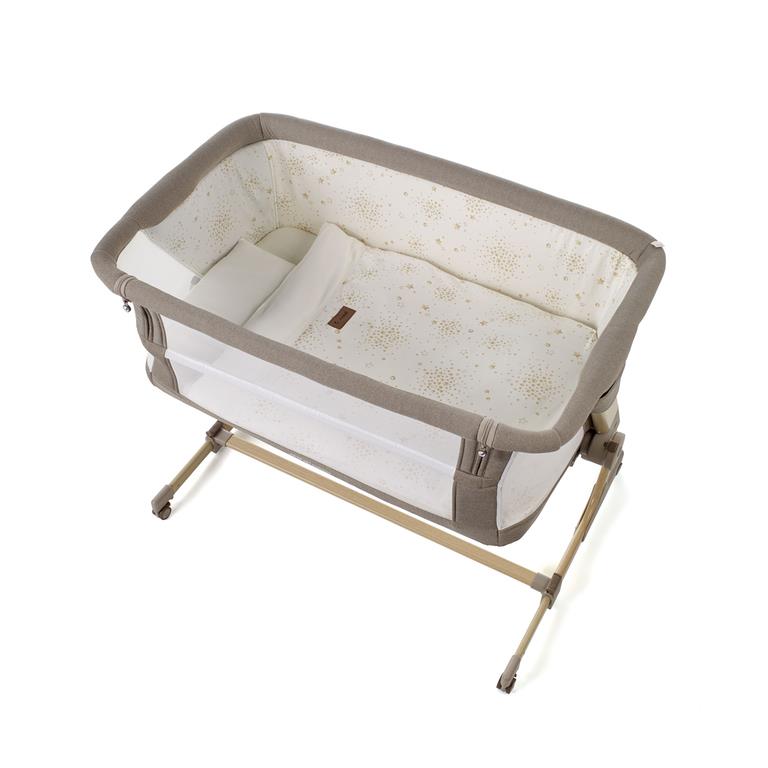 Beistellbett Babyside grau Polyester Stahl