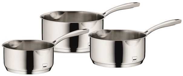 Set di pentole Flavoria in acciaio inox argento lucido 18|10