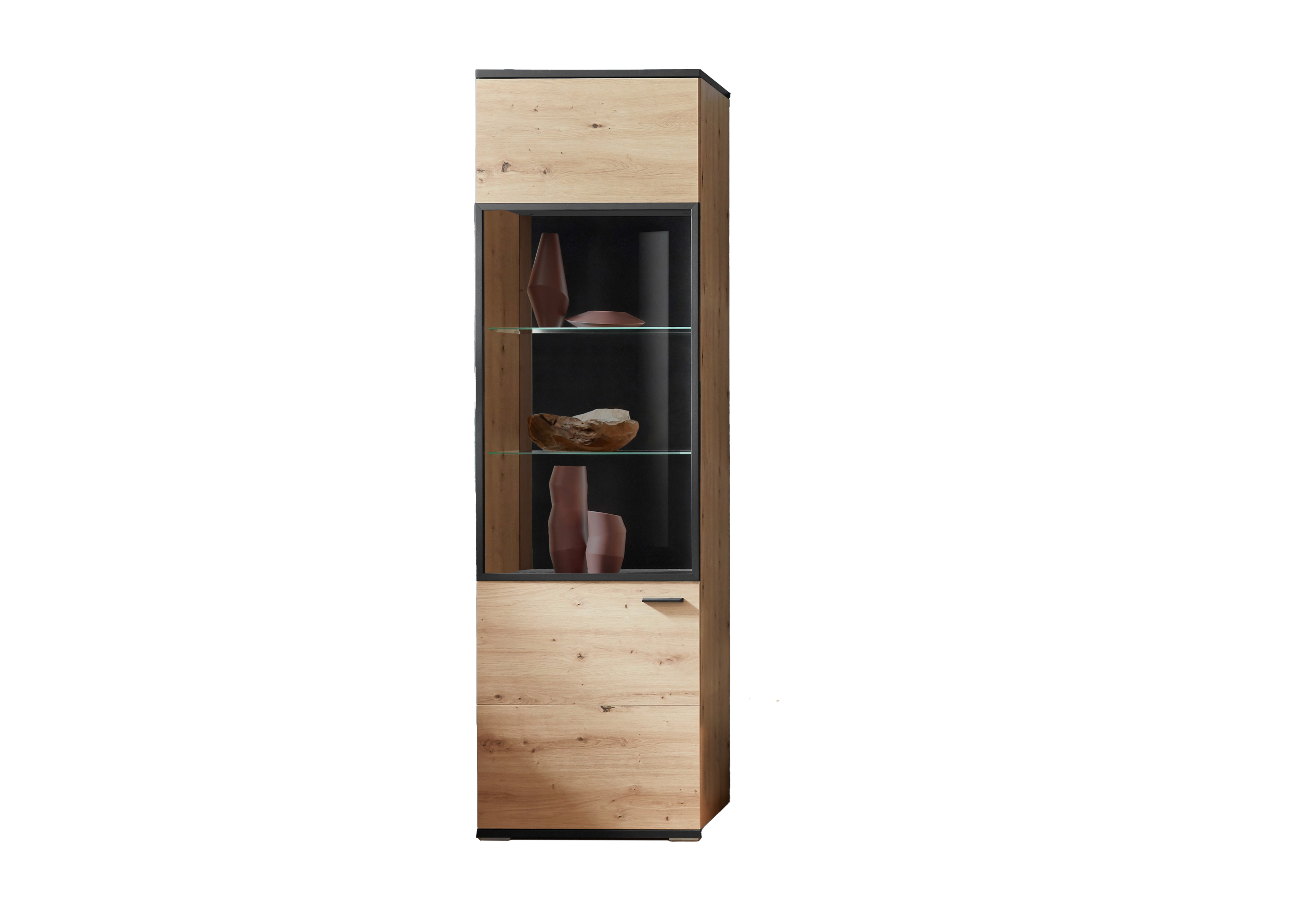 Vitrine Bacoor braun grau Eiche