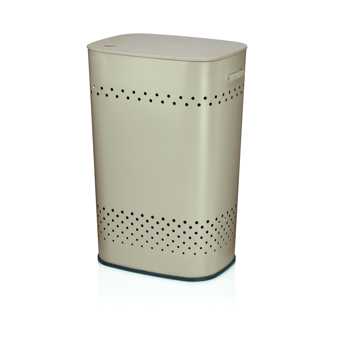 Sitz-Wäschebox Malaga beige Metall