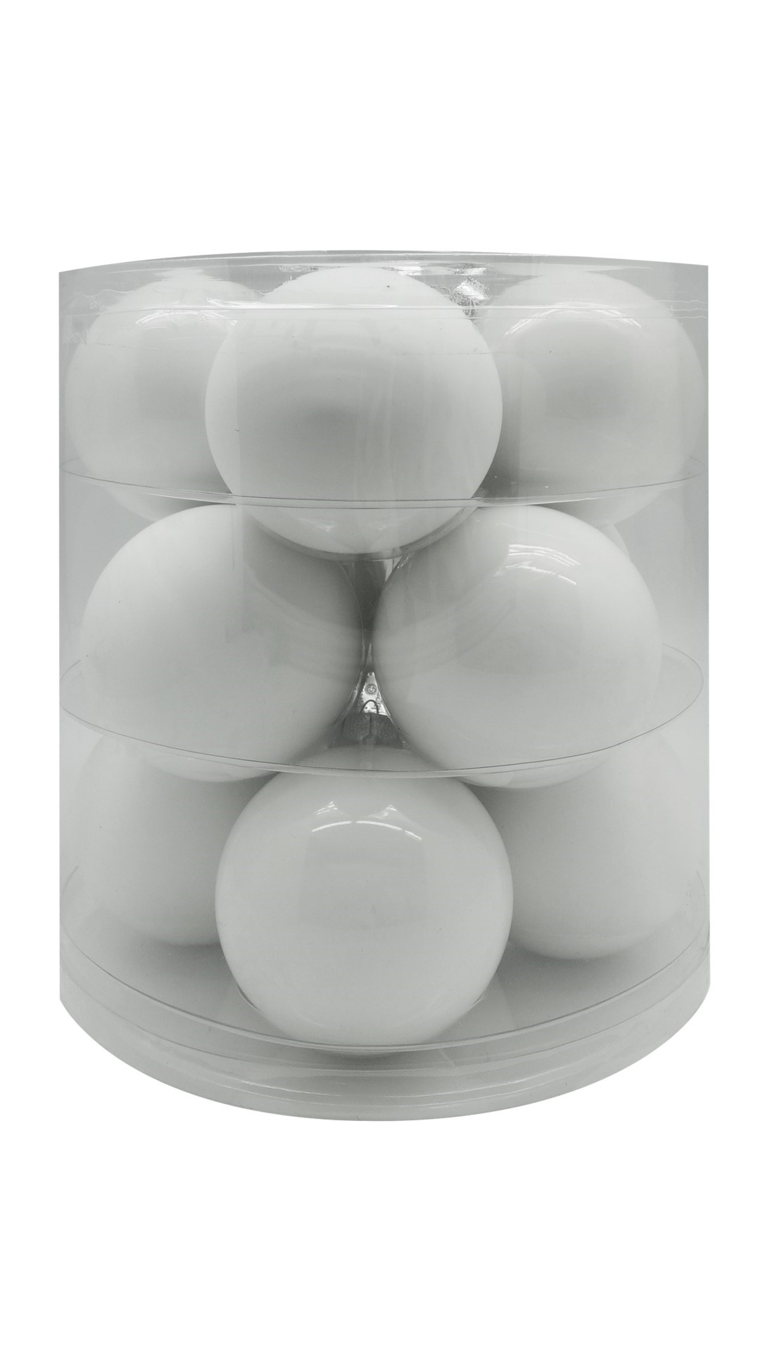 Weihnachtskugelset Pure White weiß Glas