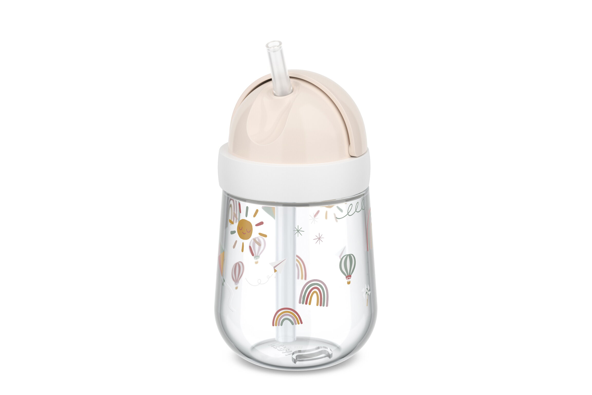 Antitropf-Trinklernbecher Mio weiß transparent Polypropylen Silikon Tritan