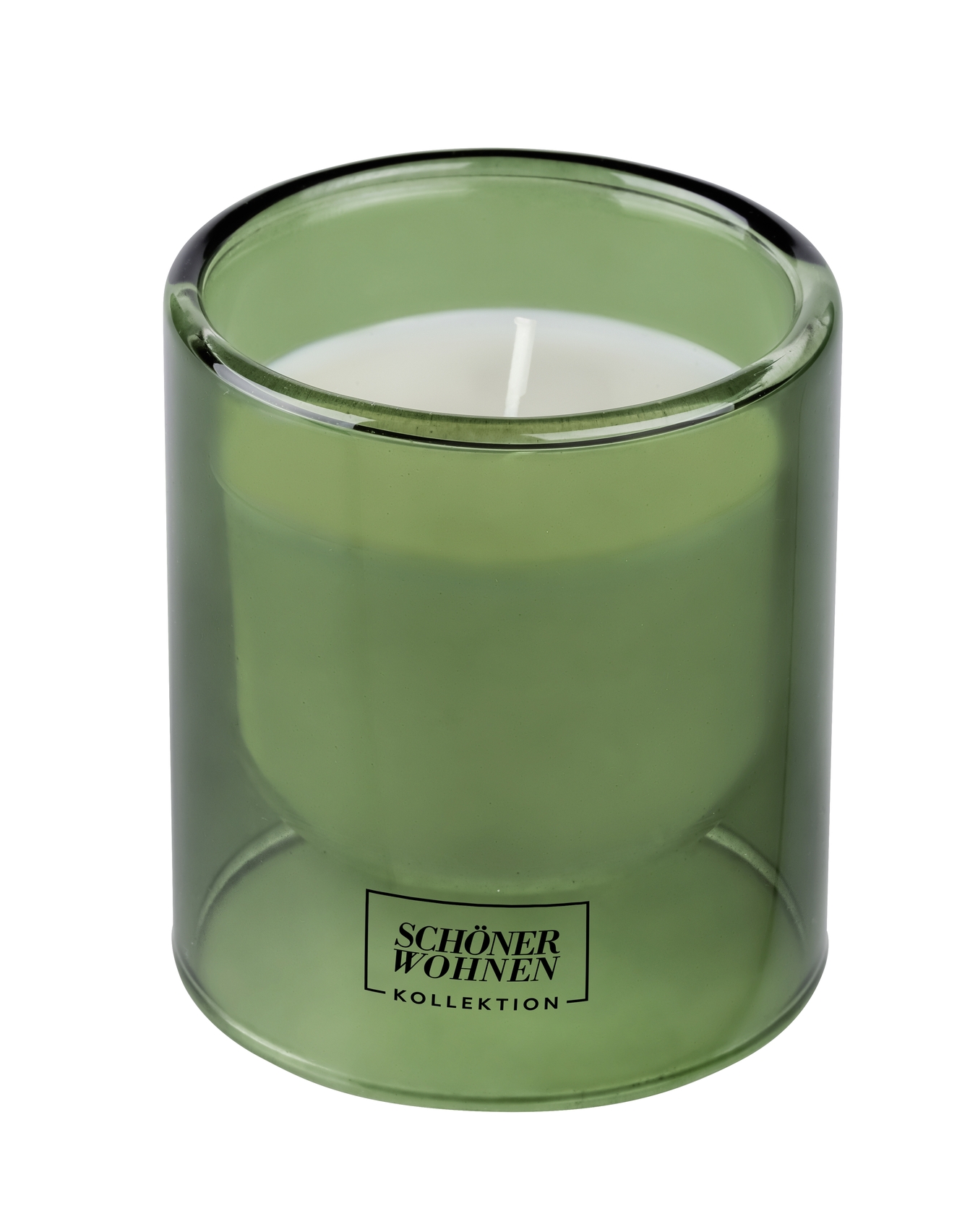 Duftkerze Basil Grün Glas Wachs