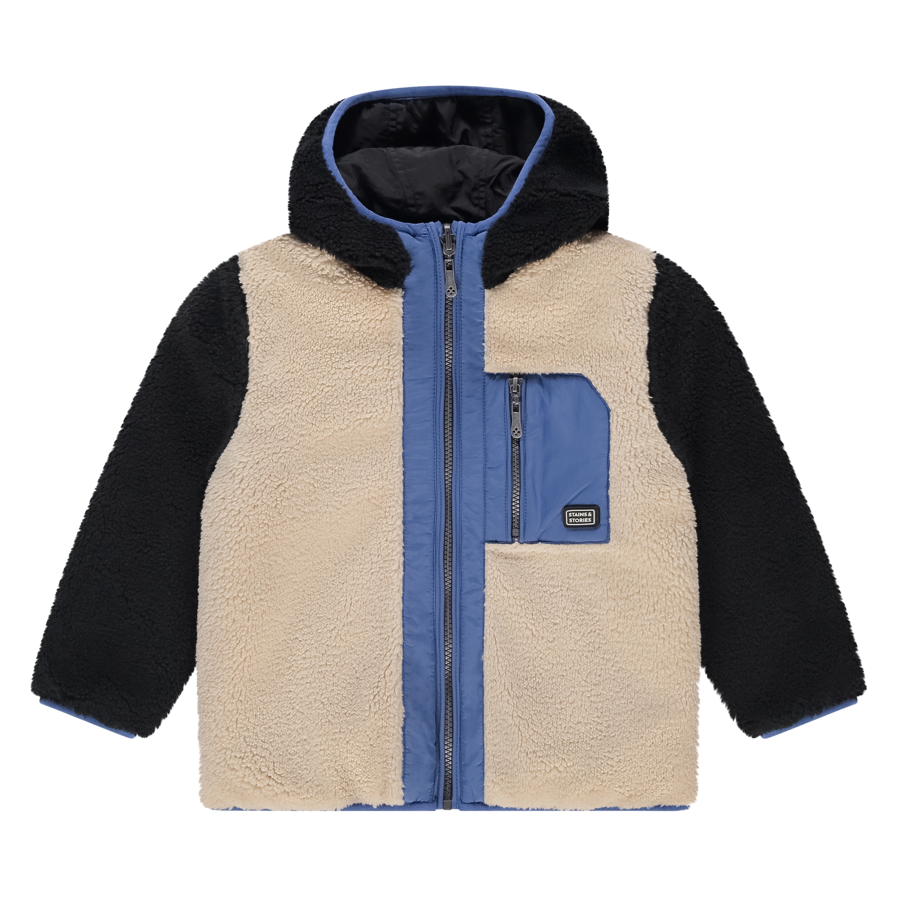 Winterjacke Boys Stains and Stories blau Polyester 98