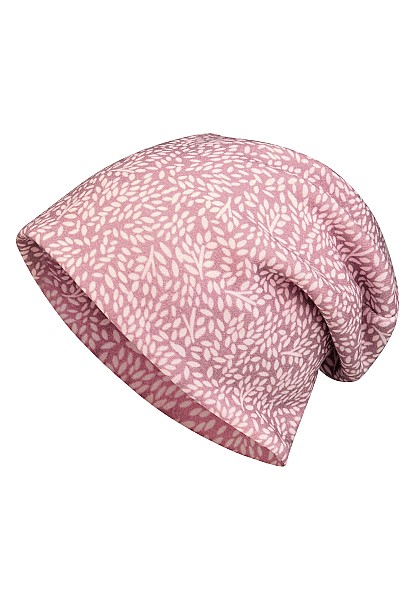 Foglie di berretto per bambini in velluto rosa