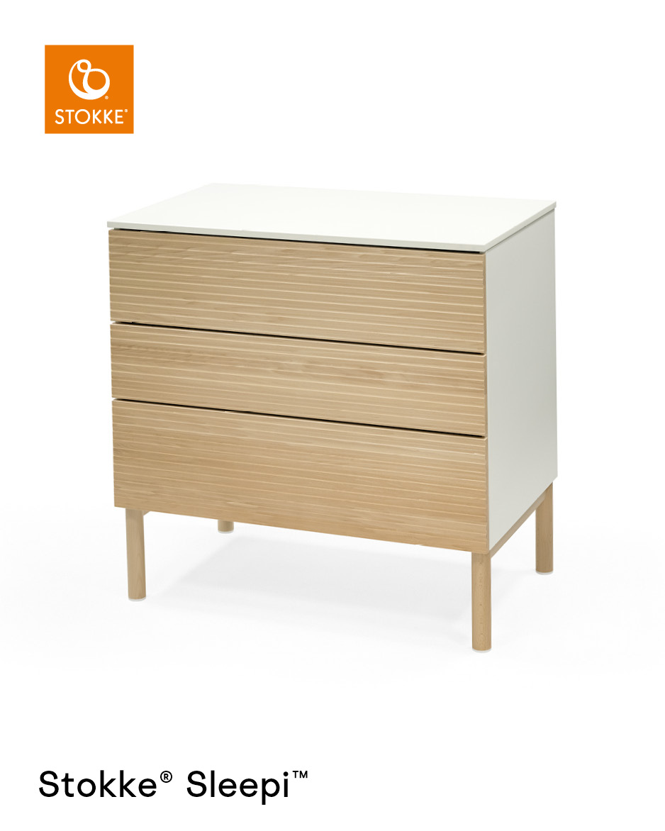 Kommode Sleepi weiß braun Holz