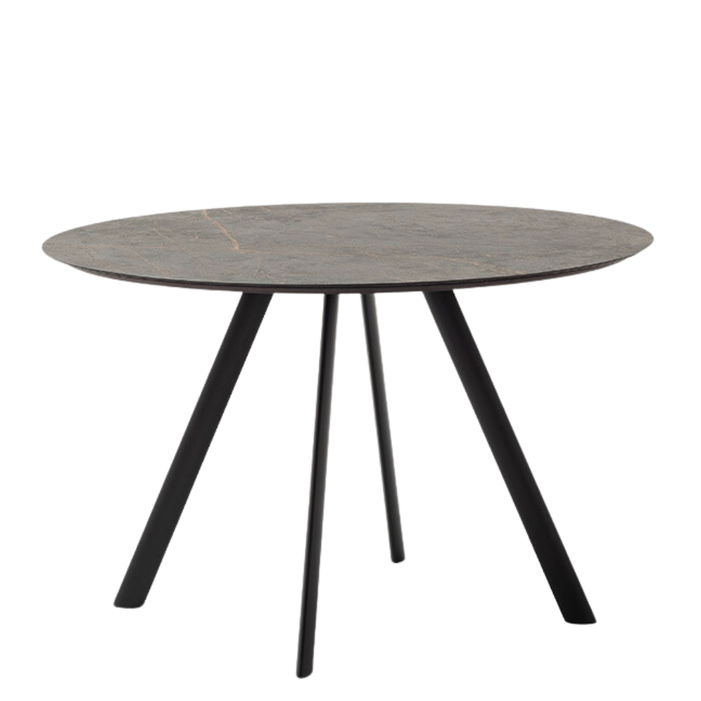 Esstisch Round schwarz Keramik