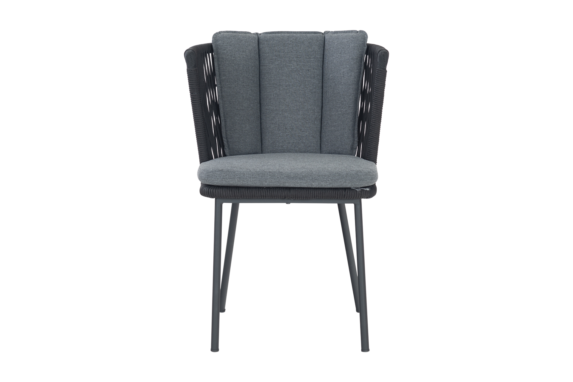 Outdoor Sedia Touch in acciaio nero olefin
