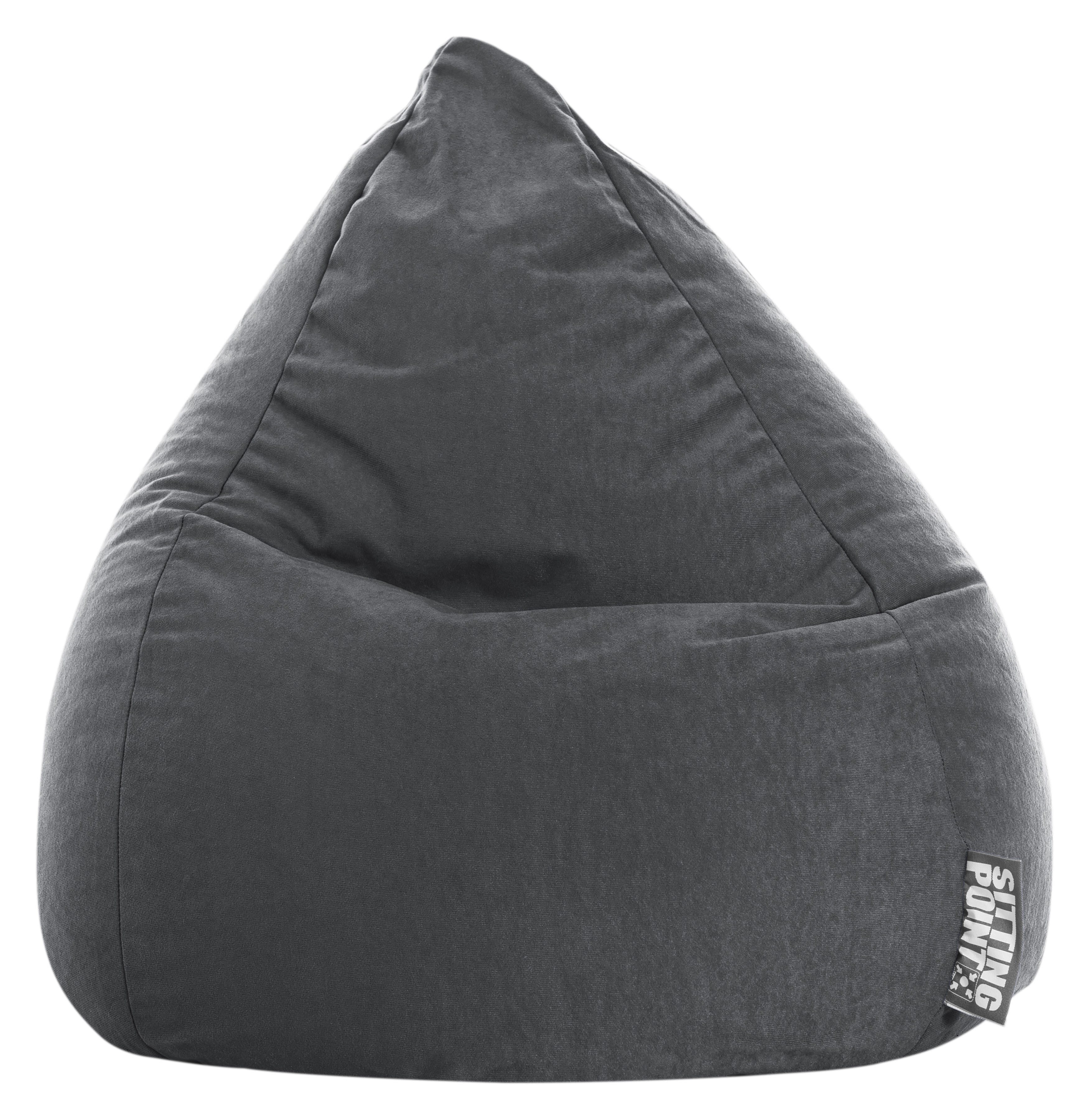 Pouf a sacco in tessuto grigio Easy