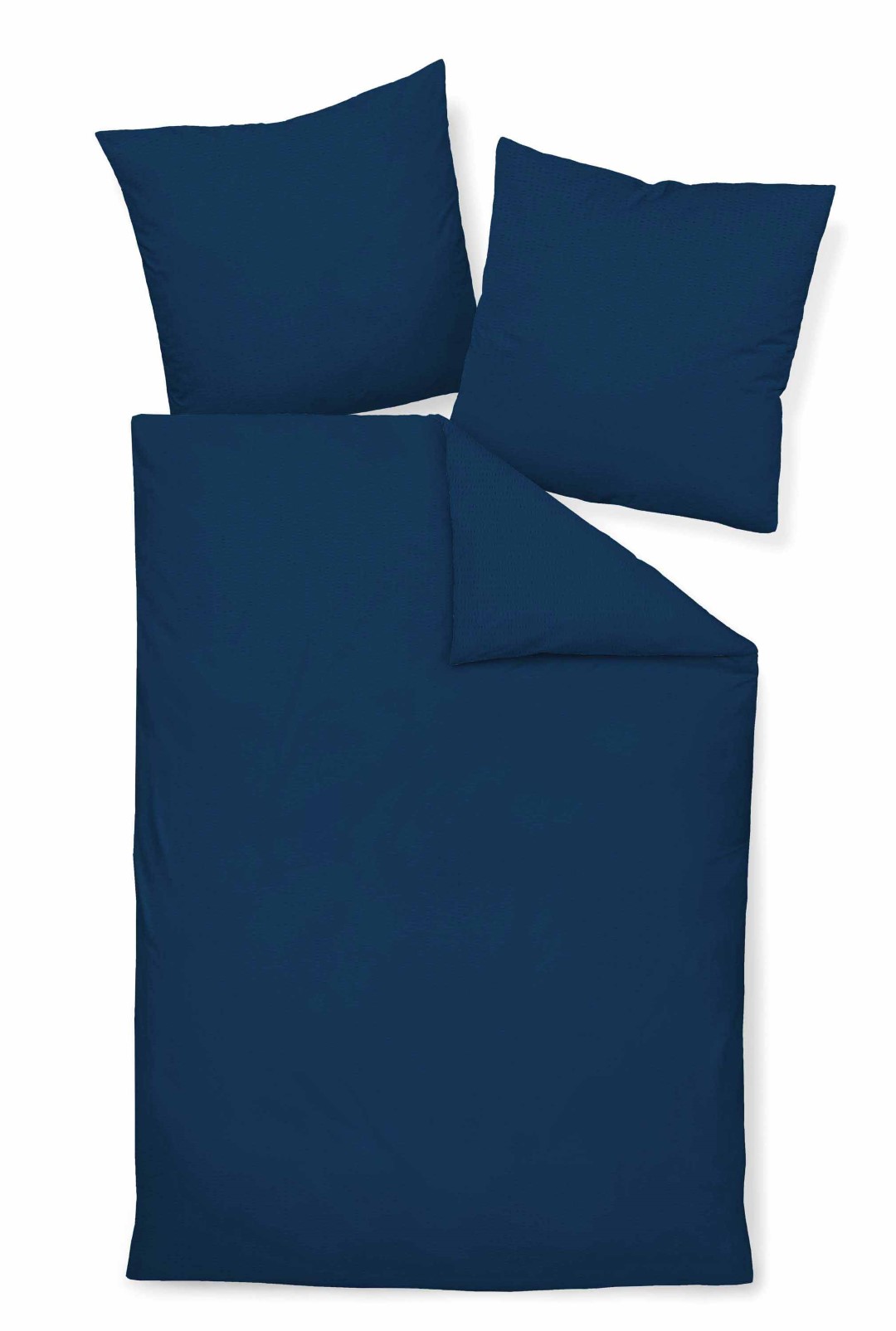 Biancheria da letto navy 135x200,60x80 PIANO Mako-Soft-Seersucker