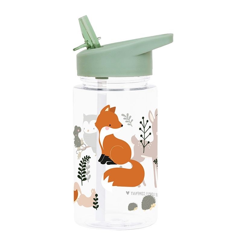 Biberon Little Lovely Company in plastica verde trasparente