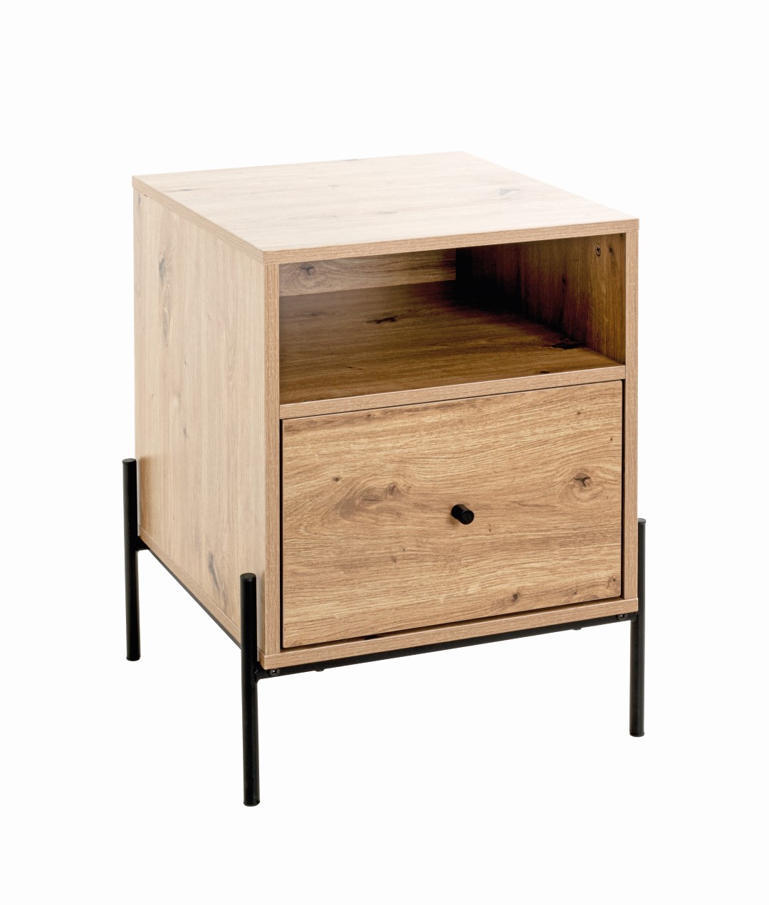 Nachttisch Alicante braun MDF Stahl