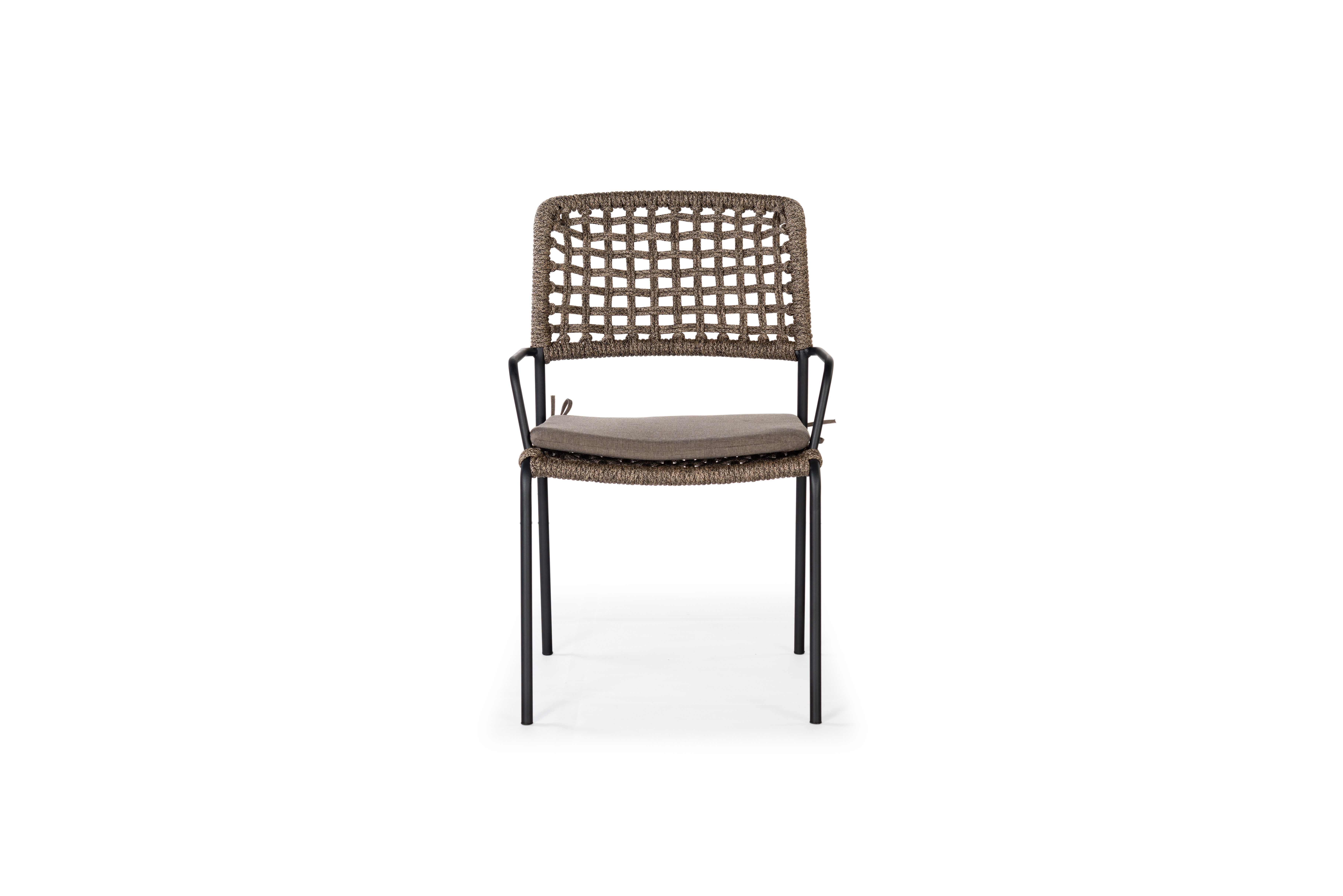 Outdoor Stuhl MocoRope braun Stahl Stoff