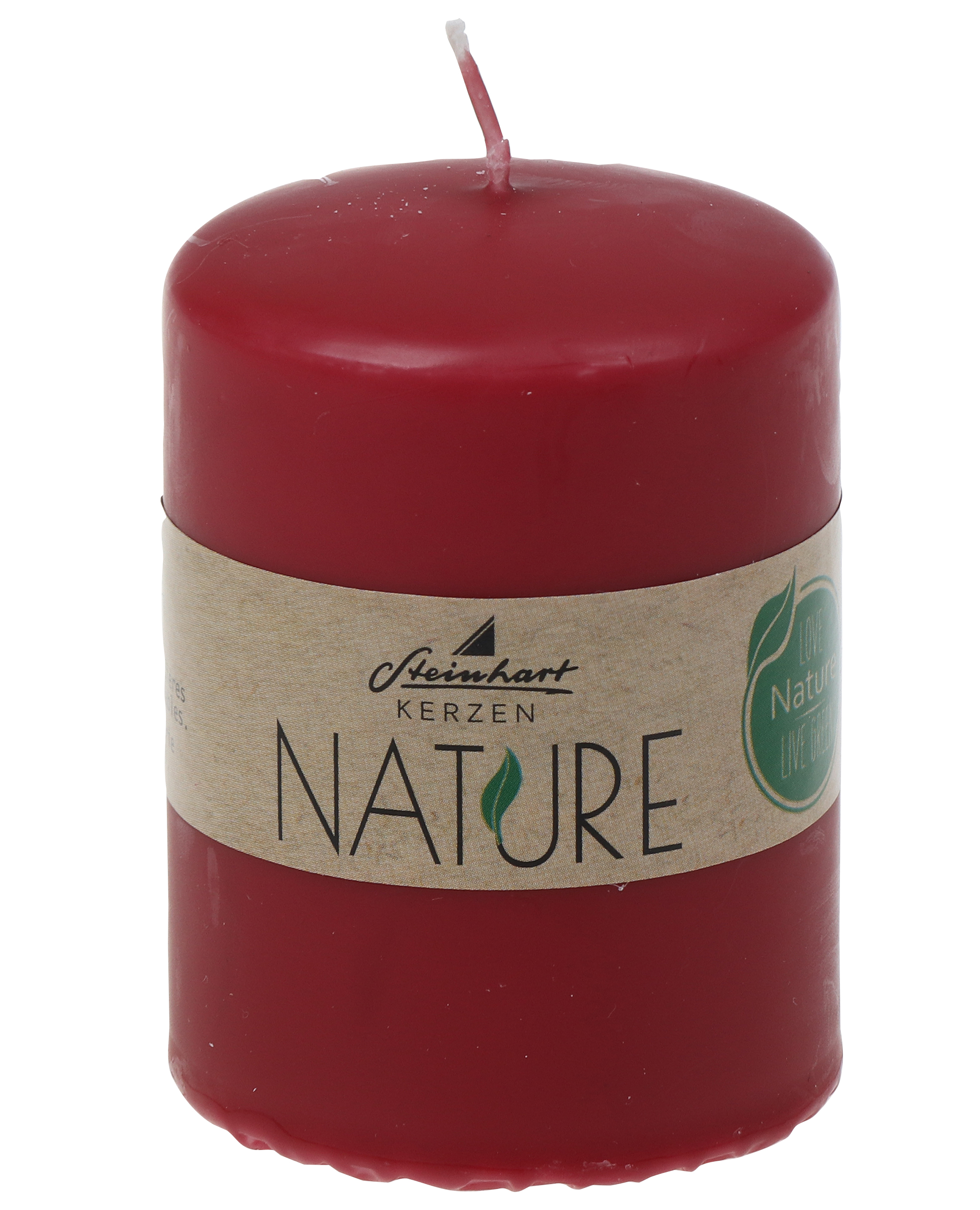Kerze Nature Rot Wachs