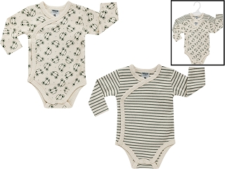 Baby Body Spiss grün beige schwarz Baumwolle
