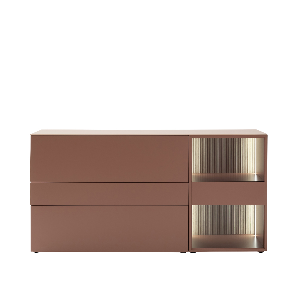 Sideboard Amaya rotbraun Holz