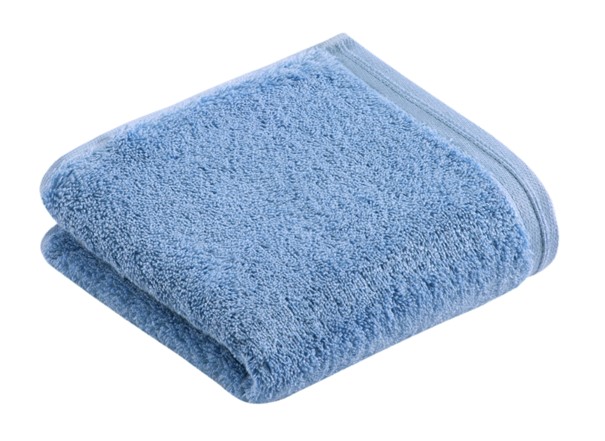 Gästetuch Vegan Life blau Frottee