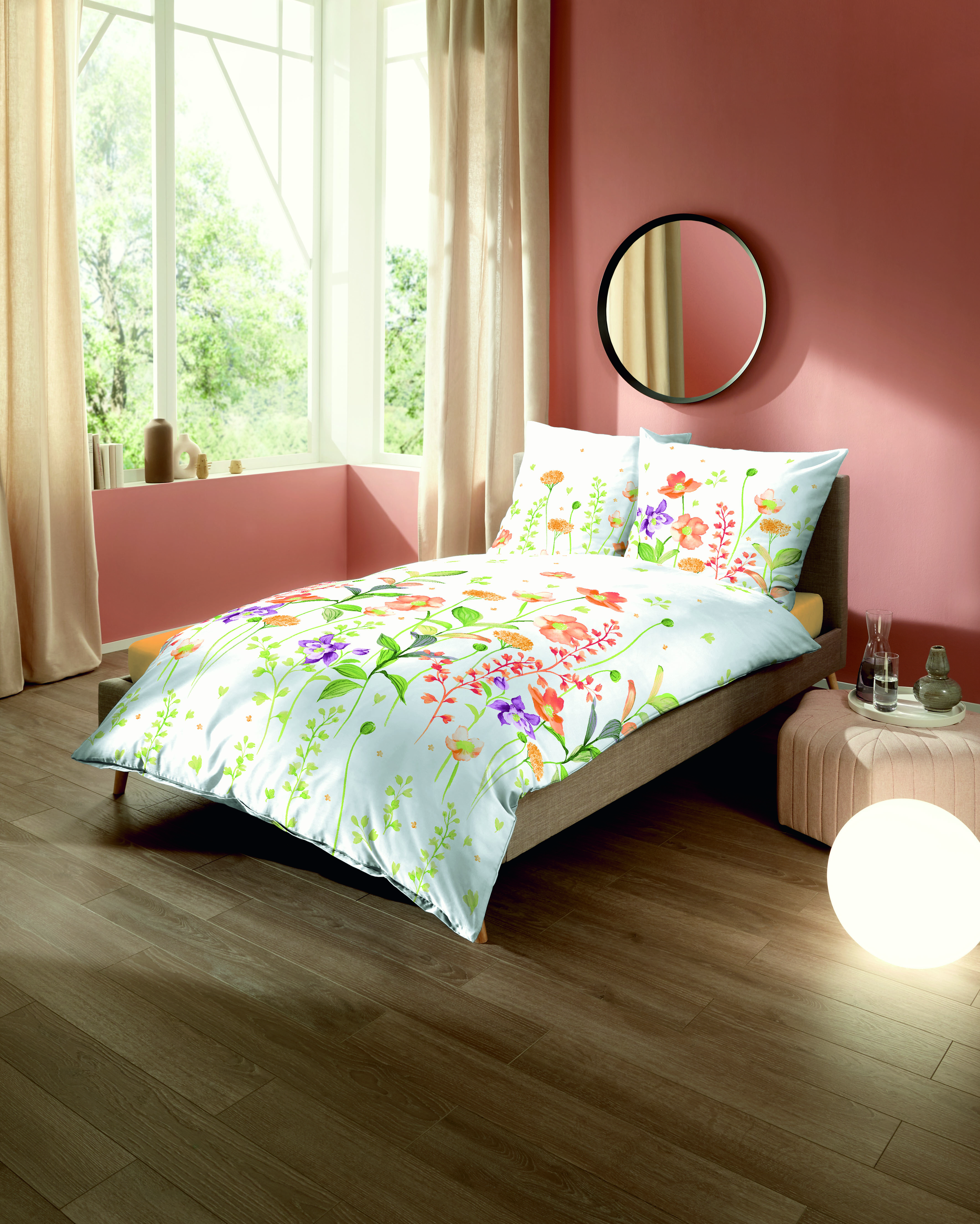 Bettwäsche Summer Meadow orange Baumwolle | orange