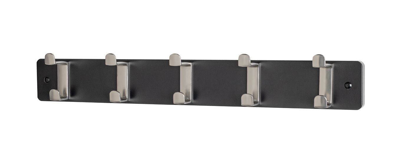 Wandgarderobe Freddy schwarz MDF Metall