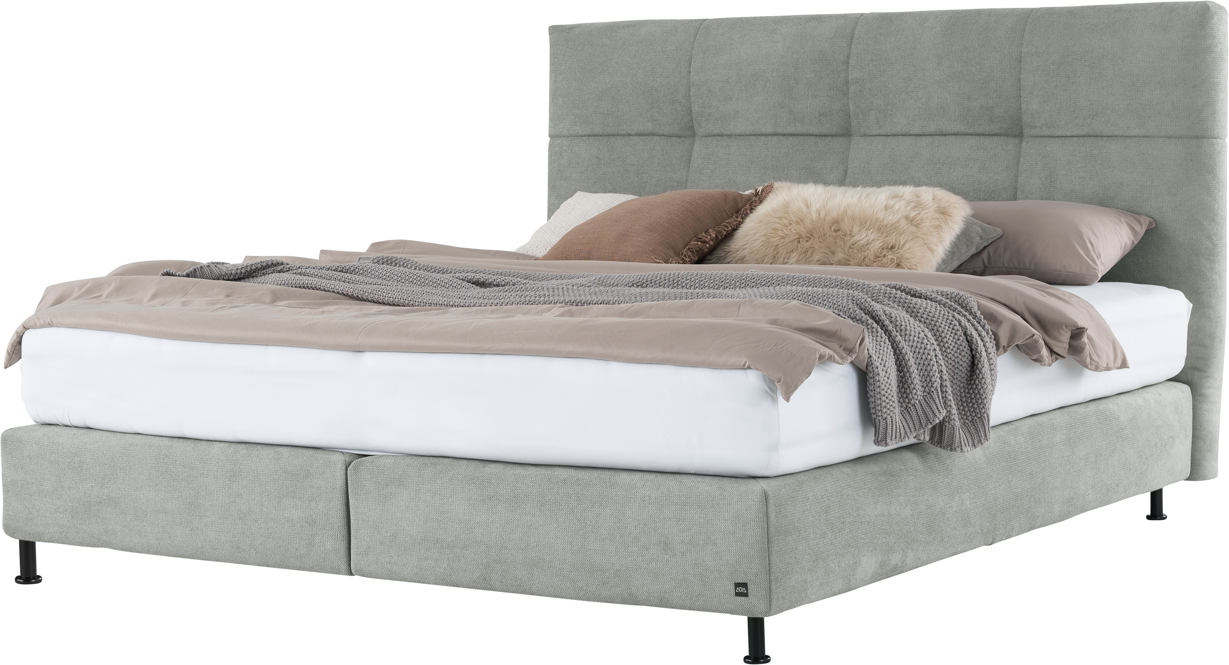 Bett Amoena taupe Stoff