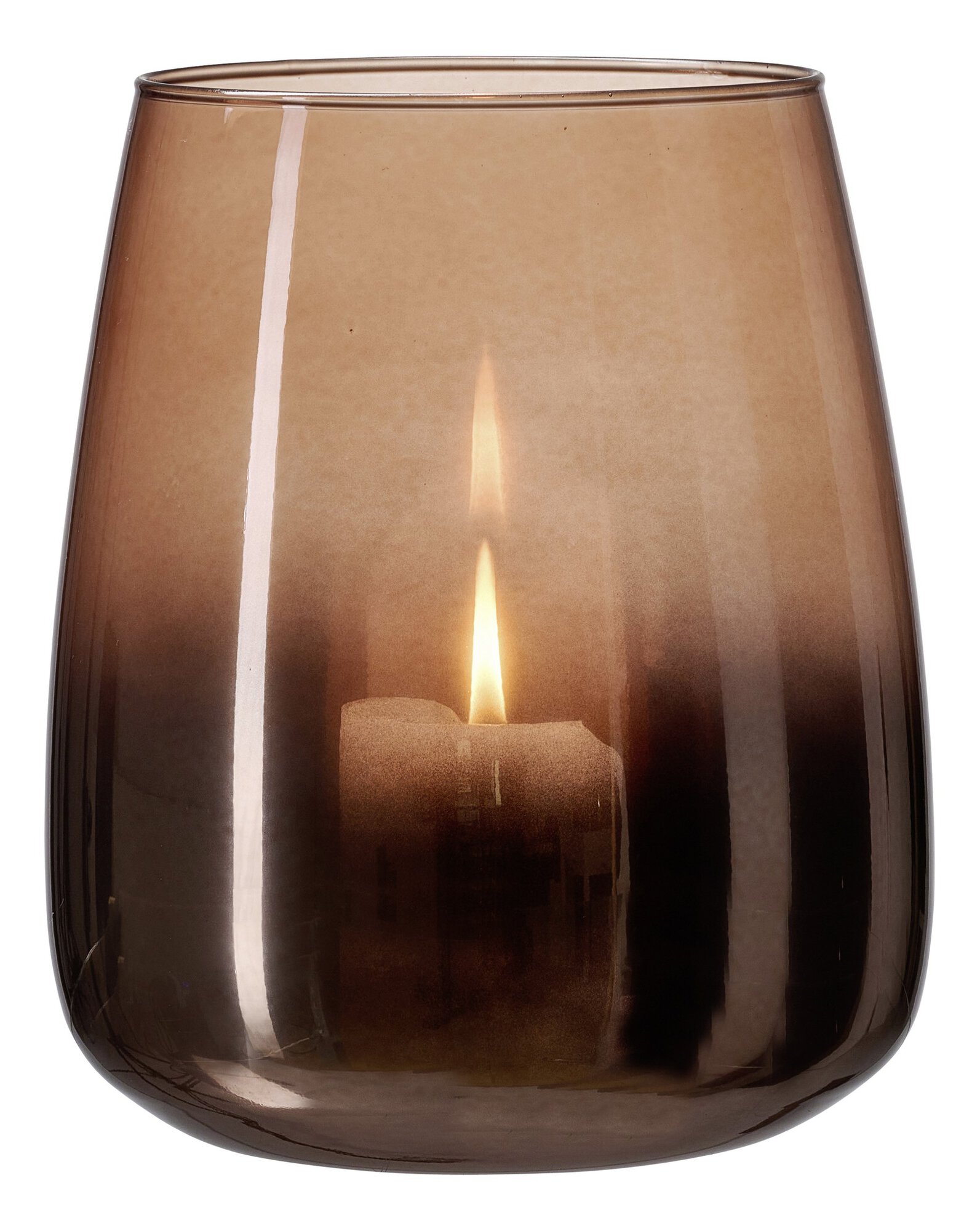 Windlicht Gloria rosegold Glas