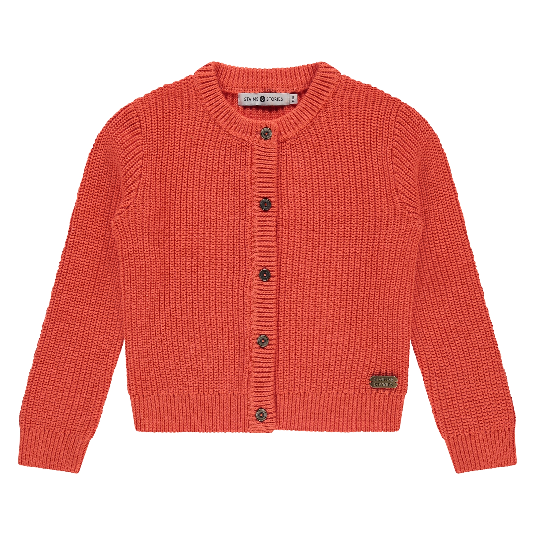 Cardigan Giacca Ragazze Macchie e storie cotone rosso