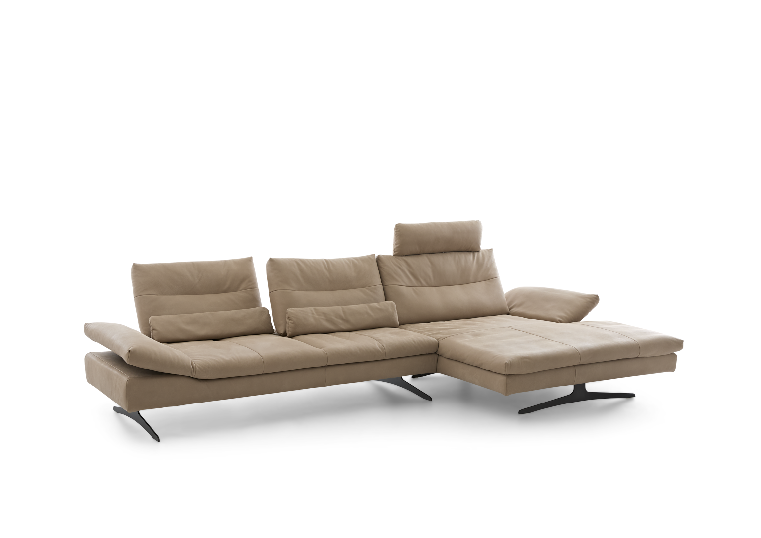 Ecksofa 16741 Seventy5 sand Leder