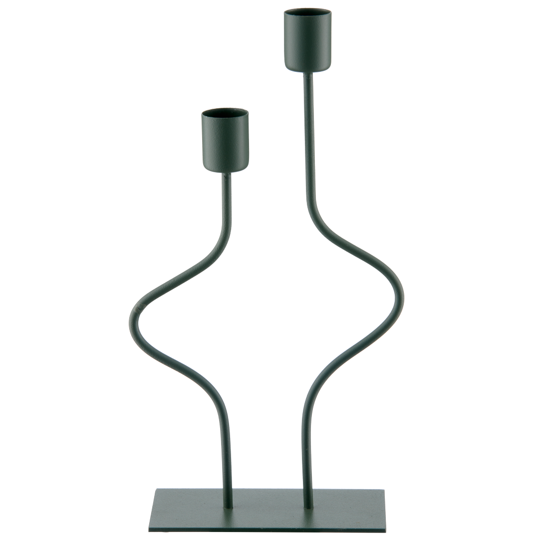 Kerzenhalter Swing Grün Metall