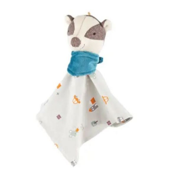 Schnuffeltuch Sigibaby Dachs blau Baumwolle