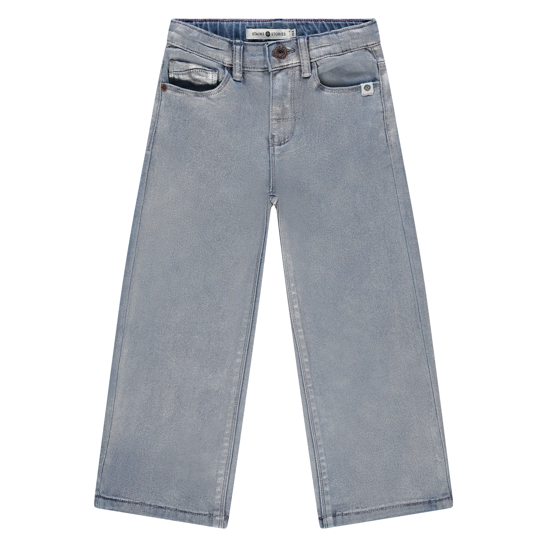 Pantaloni Girls Stains and Stories grigio cotone poliestere elastan