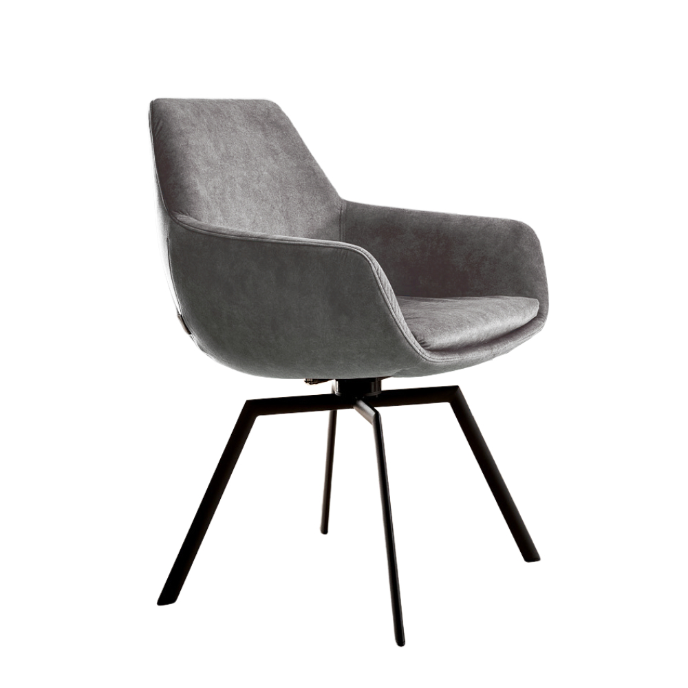 Stuhl Cosy grau Stoff