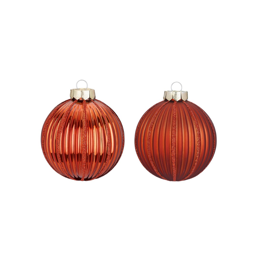 Kugel Gentle sortiert terracotta Glas