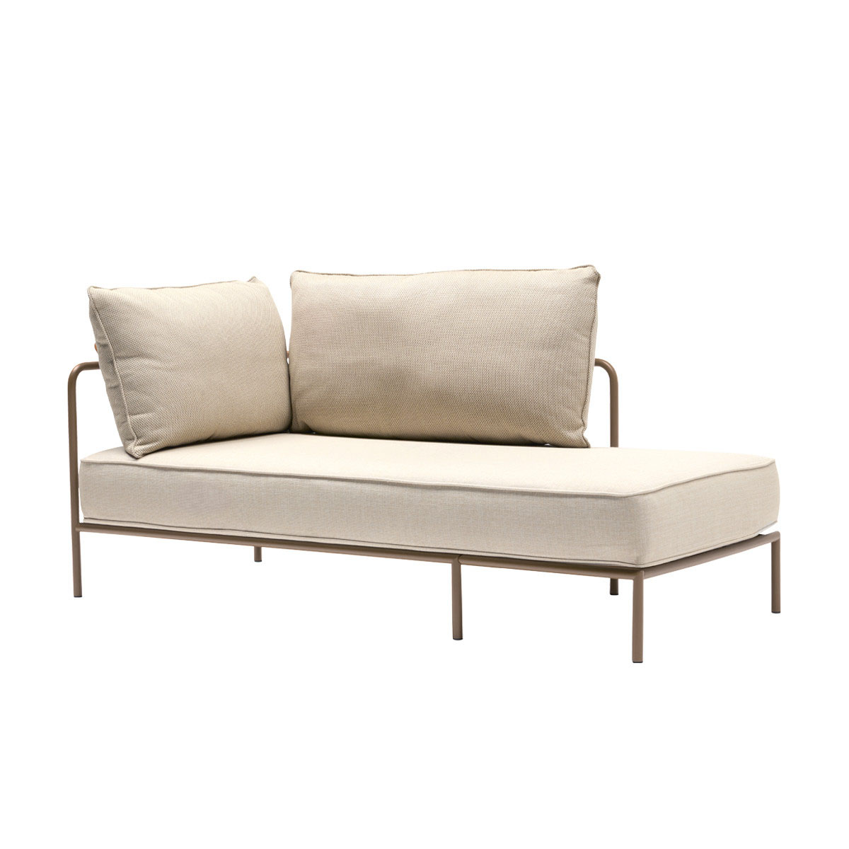 Outdoor Chaiselongue Flap beige Stoff Stahl