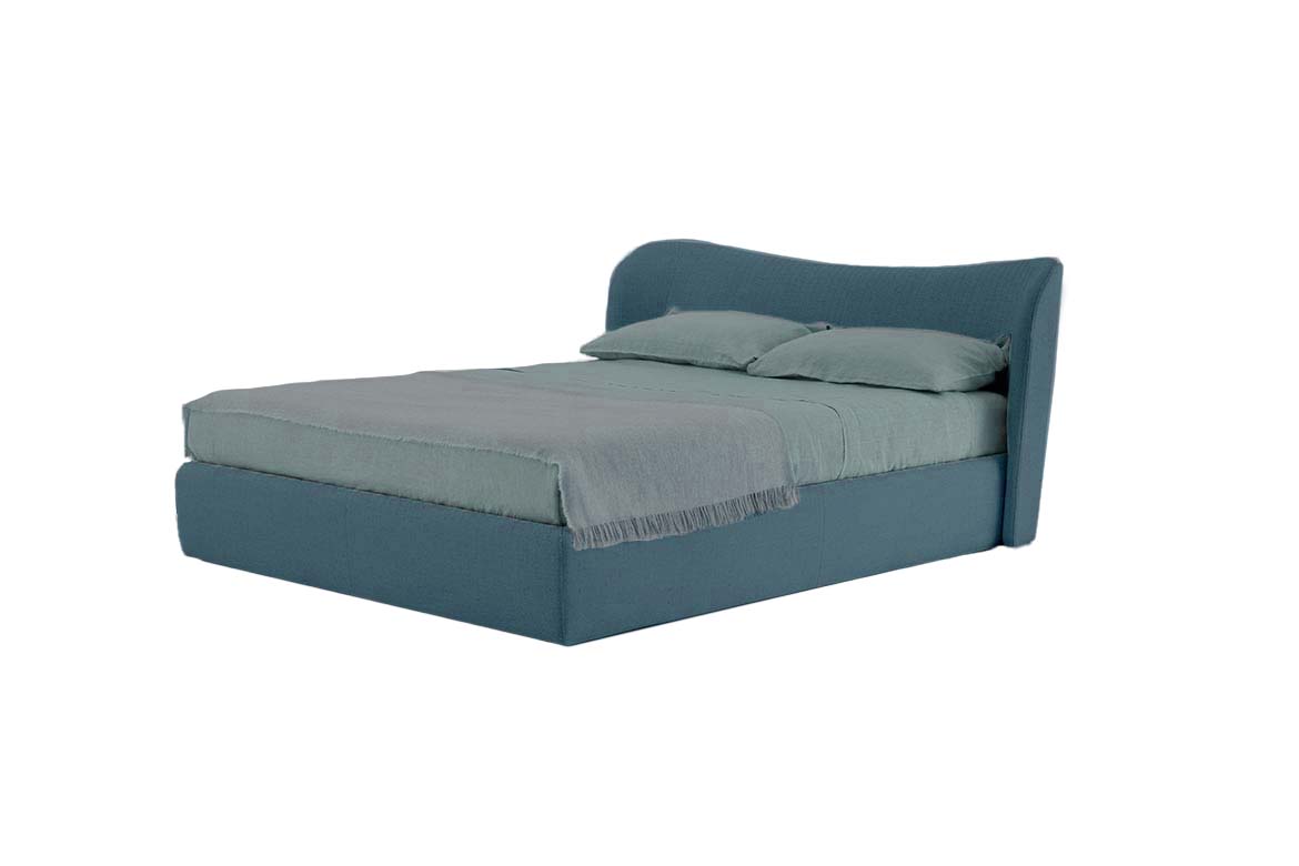 Bett Embrace blau Stoff