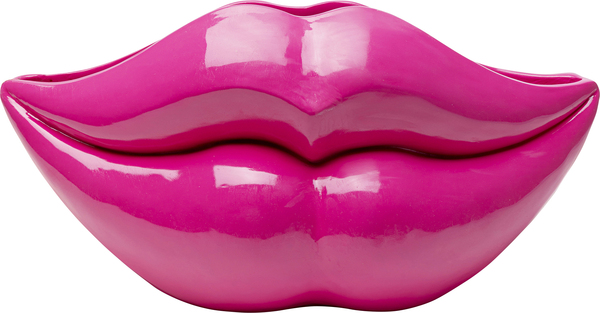 Deko Vase Lips pink Polyresin