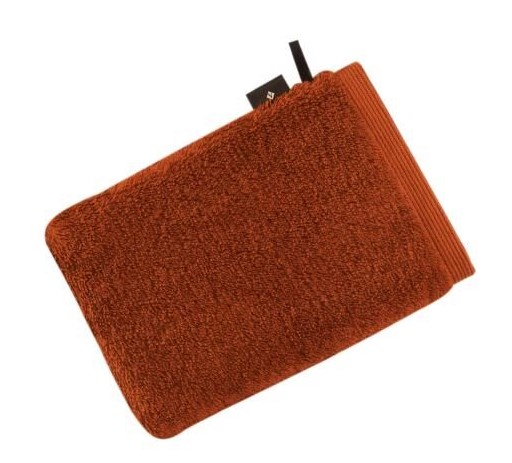 Waschhandschuh HIGH LINE braun Frottee