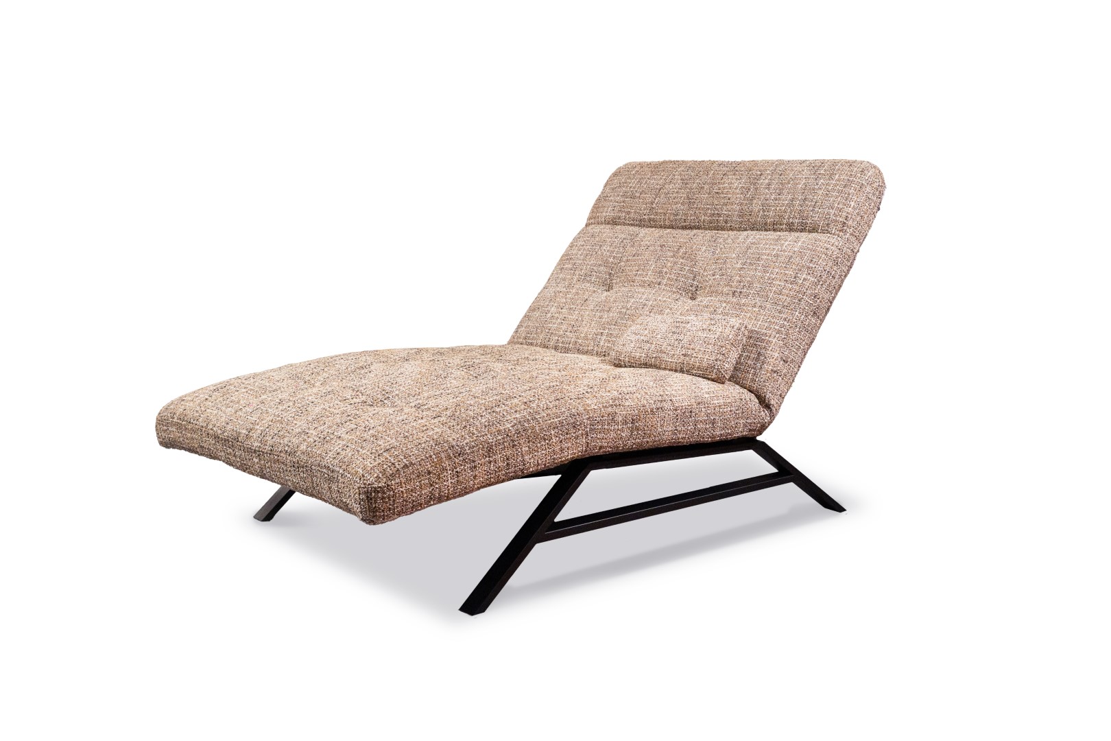 Lettino singolo SK255 Riviera tessuto grigio beige