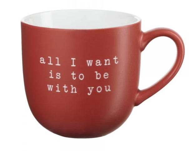 Henkelbecher Hey! rot New Bone China