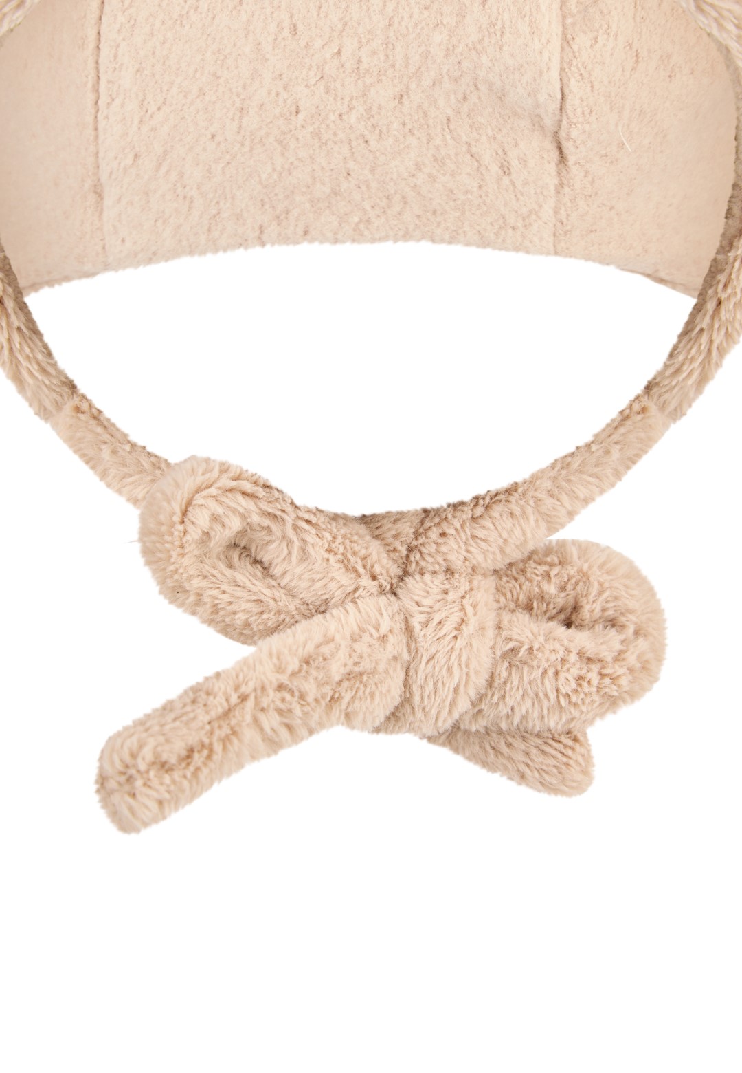 Berretto baby inca con orecchie beige unisex