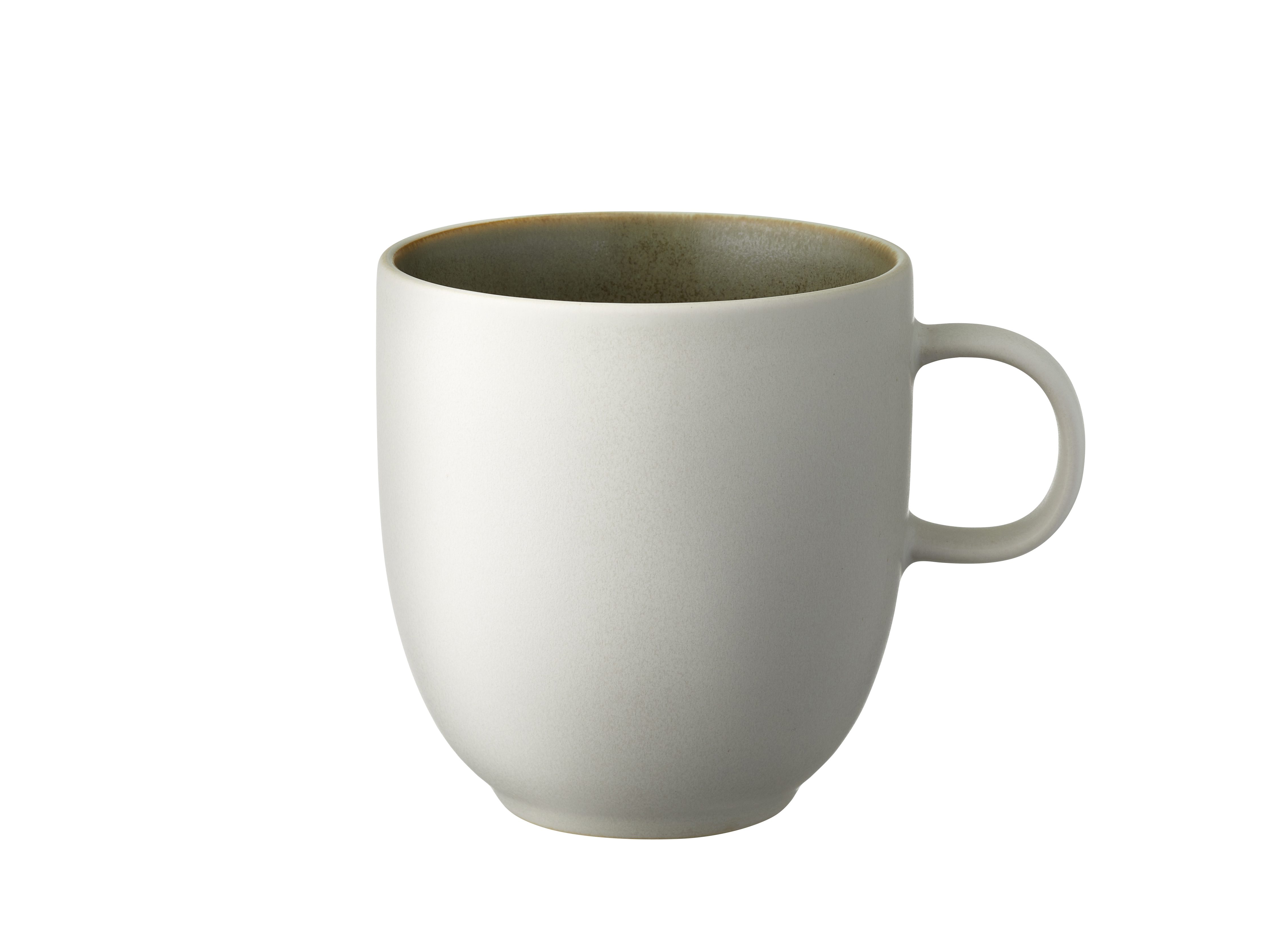 Becher North 33cl Matte white/Matte moss Steinzeug