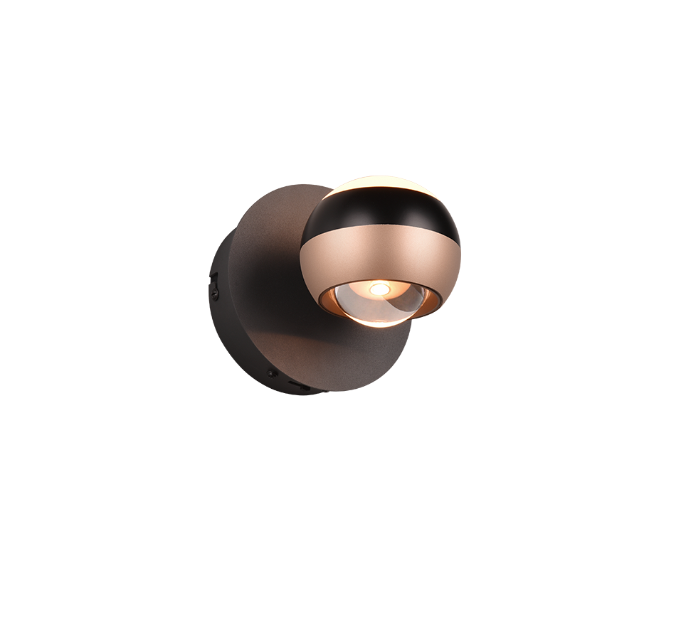 Wandleuchte Orbit  schwarz matt Metall