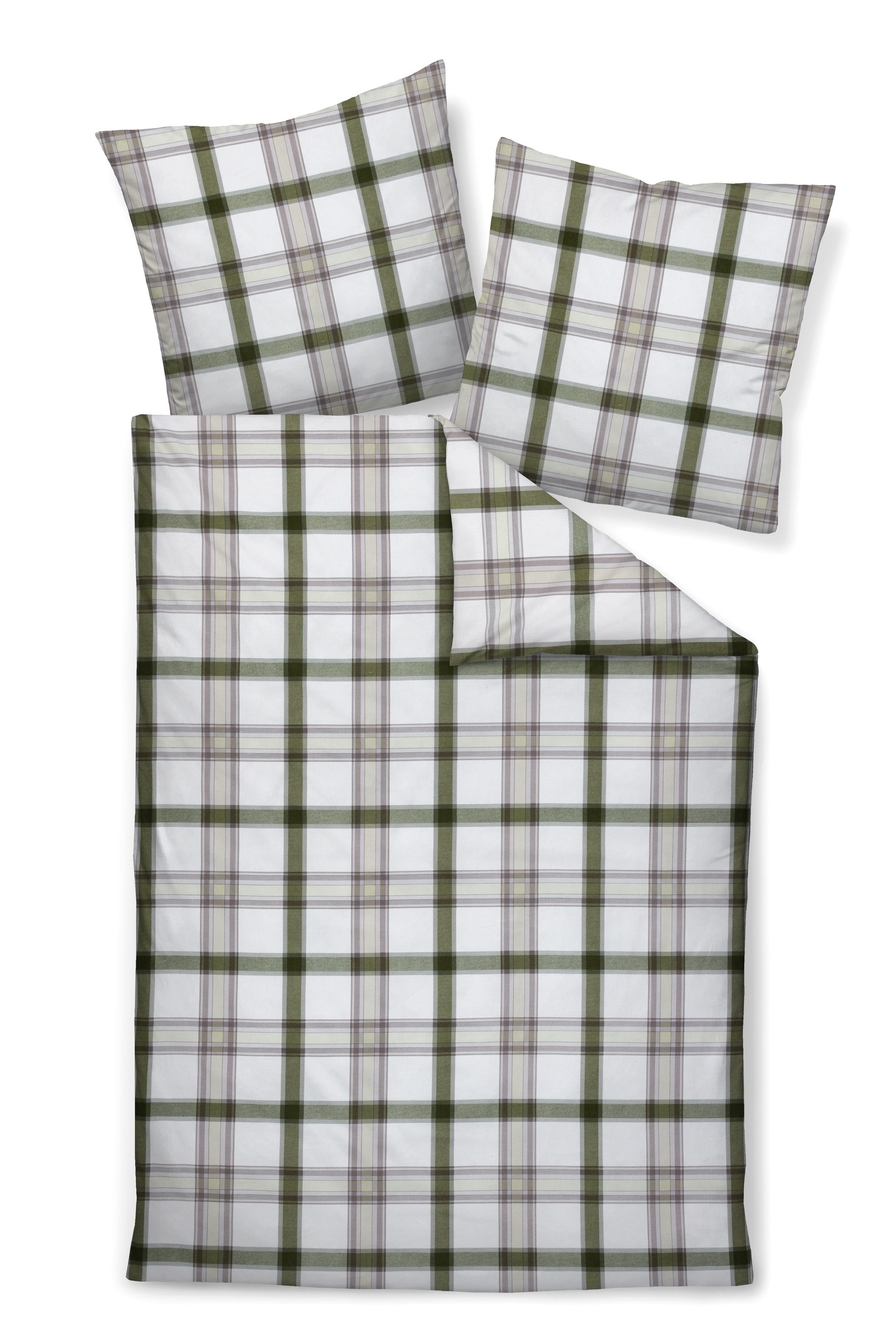 Bettwäsche CORTINA grün platin Soft-Cotton